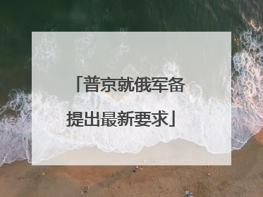 普京就俄军备提出最新要求