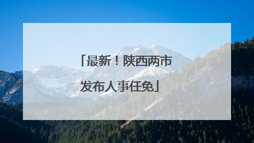 最新！陕西两市发布人事任免