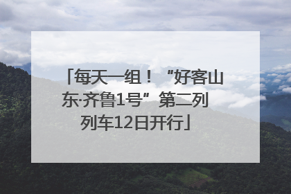 每天一组！“好客山东·齐鲁1号”第二列列车12日开行