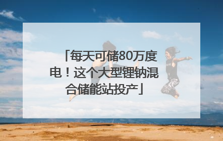 每天可储80万度电！这个大型锂钠混合储能站投产