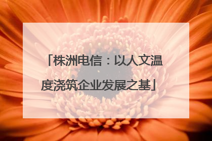 株洲电信：以人文温度浇筑企业发展之基
