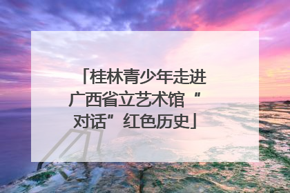 桂林青少年走进广西省立艺术馆“对话”红色历史