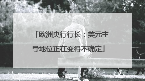 欧洲央行行长：美元主导地位正在变得不确定