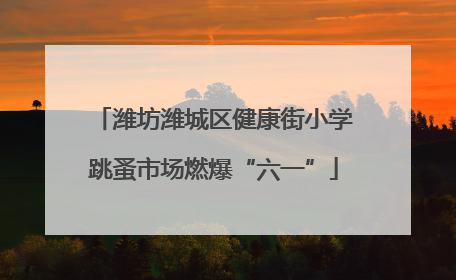 潍坊潍城区健康街小学跳蚤市场燃爆“六一”
