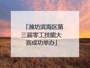 潍坊滨海区第三届零工技能大赛成功举办