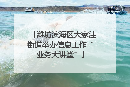 潍坊滨海区大家洼街道举办信息工作“业务大讲堂”