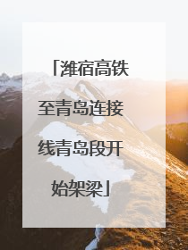 潍宿高铁至青岛连接线青岛段开始架梁