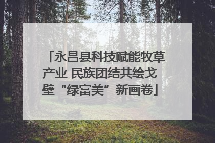 永昌县科技赋能牧草产业 民族团结共绘戈壁“绿富美”新画卷