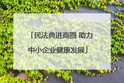 民法典进商圈 助力中小企业健康发展