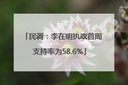 民调：李在明执政首周支持率为58.6%