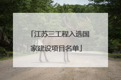 江苏三工程入选国家建设项目名单