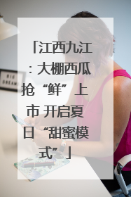 江西九江：大棚西瓜抢“鲜”上市 开启夏日“甜蜜模式”