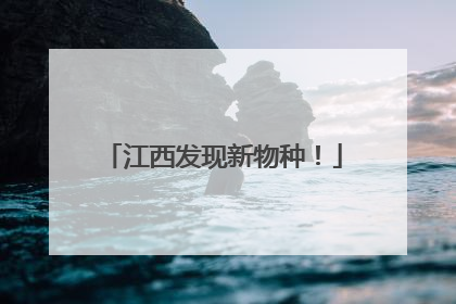 江西发现新物种！