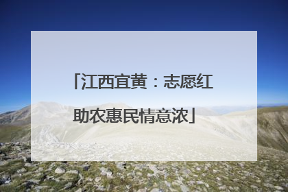 江西宜黄：志愿红助农惠民情意浓