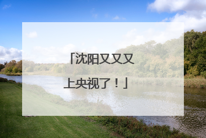 沈阳又又又上央视了！