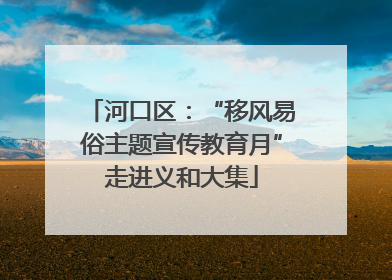 河口区：“移风易俗主题宣传教育月”走进义和大集
