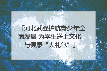 河北武强护航青少年全面发展 为学生送上文化与健康“大礼包”