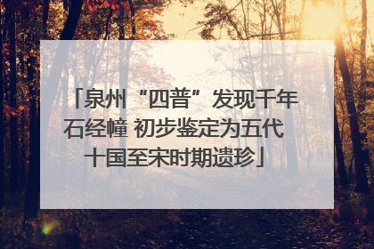 泉州“四普”发现千年石经幢 初步鉴定为五代十国至宋时期遗珍