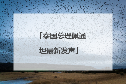 泰国总理佩通坦最新发声