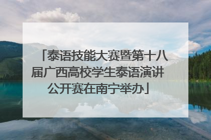 泰语技能大赛暨第十八届广西高校学生泰语演讲公开赛在南宁举办