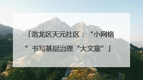 洛龙区天元社区：“小网格”书写基层治理“大文章”