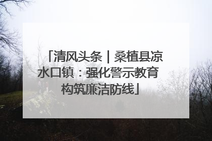 清风头条｜桑植县凉水口镇：强化警示教育 构筑廉洁防线