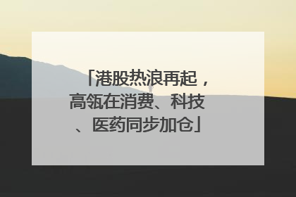 港股热浪再起，高瓴在消费、科技、医药同步加仓