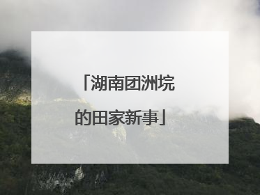 湖南团洲垸的田家新事