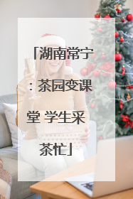 湖南常宁：茶园变课堂 学生采茶忙