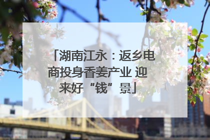 湖南江永：返乡电商投身香姜产业 迎来好“钱”景