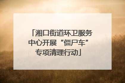 湘口街道环卫服务中心开展“僵尸车”专项清理行动