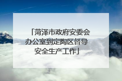 菏泽市政府安委会办公室到定陶区督导安全生产工作