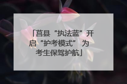莒县“执法蓝”开启“护考模式” 为考生保驾护航