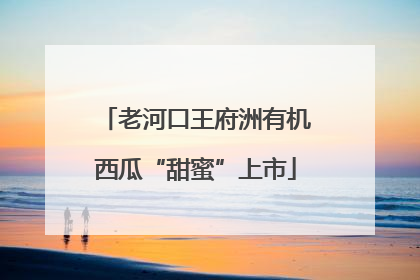 老河口王府洲有机西瓜“甜蜜”上市
