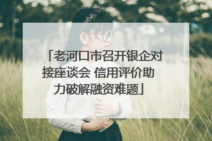 老河口市召开银企对接座谈会 信用评价助力破解融资难题