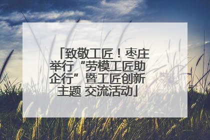 致敬工匠！枣庄举行“劳模工匠助企行”暨工匠创新主题 交流活动