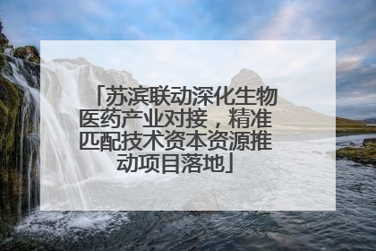 苏滨联动深化生物医药产业对接，精准匹配技术资本资源推动项目落地