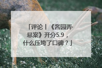 评论丨《酱园弄·悬案》开分5.9，什么压垮了口碑？