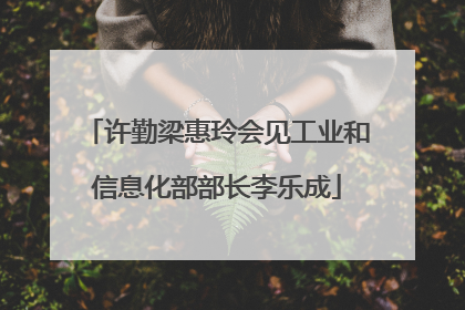 许勤梁惠玲会见工业和信息化部部长李乐成