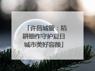许昌城管：精耕细作守护夏日城市美好容颜