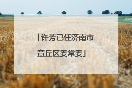 许芳已任济南市章丘区委常委