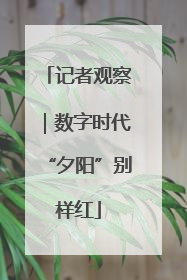 记者观察｜数字时代“夕阳”别样红