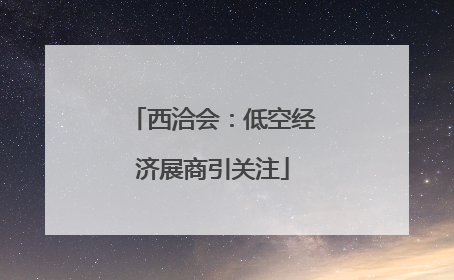 西洽会：低空经济展商引关注