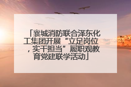 襄城消防联合泽东化工集团开展“立足岗位，实干担当”履职观教育党建联学活动