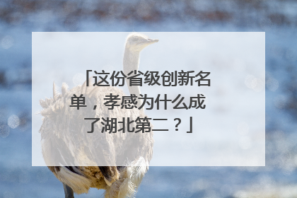 这份省级创新名单，孝感为什么成了湖北第二？