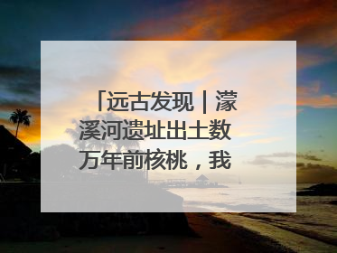 远古发现｜濛溪河遗址出土数万年前核桃，我国先民食用核桃历史大幅提前