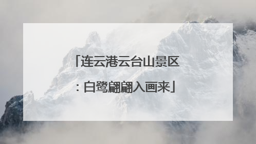 连云港云台山景区：白鹭翩翩入画来