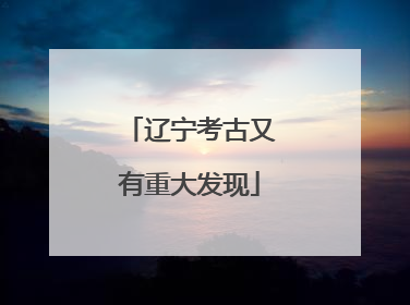 辽宁考古又有重大发现