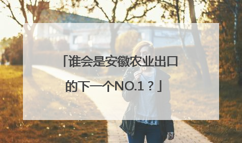 谁会是安徽农业出口的下一个NO.1？