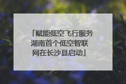 赋能低空飞行服务 湖南首个低空智联网在长沙县启动